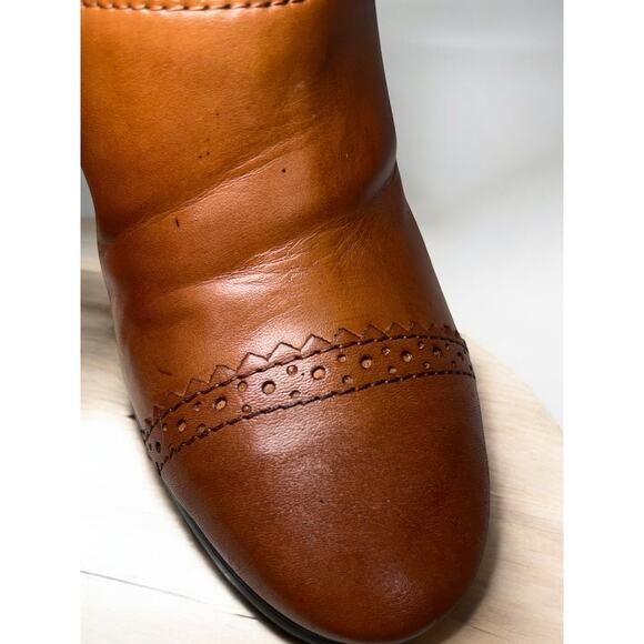 Tory Burch Huxley Tassel Burnished Leather Ankle Boot Size 9.5M - Picture 9 of 11